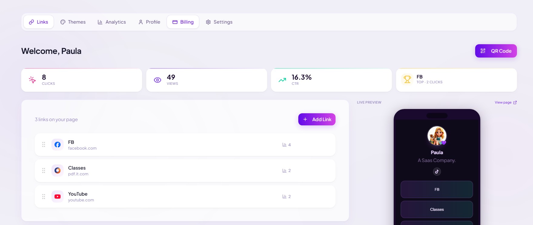 Add your links